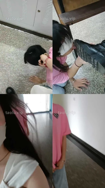 【小可可】教室调母畜-长靴白袜闻舔/转胯/脚喂食/楼梯间爬行