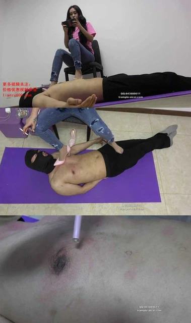 【冷柔】人体肉垫高跟虐乳