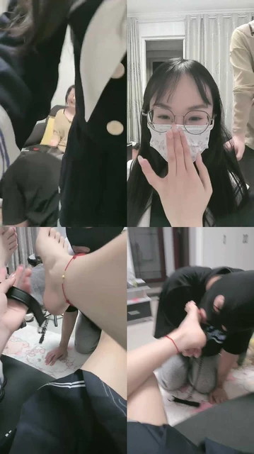 【可爱鬼】双学生S-跪舔脏鞋原味袜/骑狗背/吮吸裸足【双视角版】