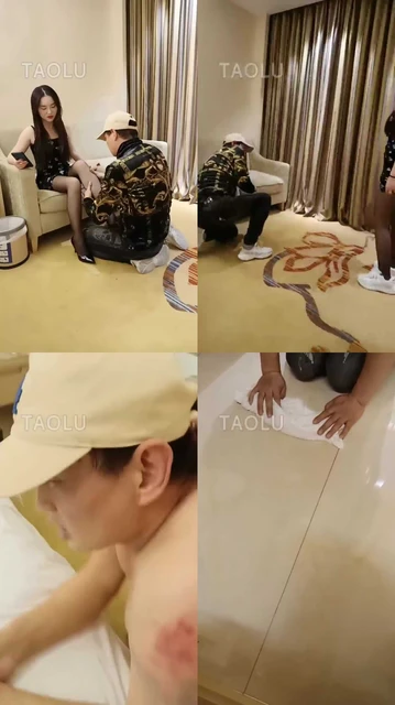 【虞美人】网红模特黑丝高跟+小白鞋暴虐