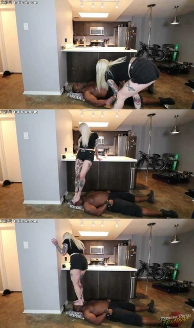 【欧美女王】EF-看白人嚣张太妹如何残忍跺踩黑人小伙！脑瓜子都踩变形了！