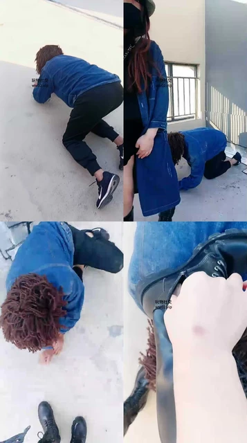 【美柠】户外-长靴女神阳台公开处刑