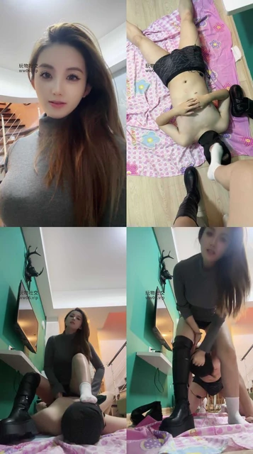 【伍玥】御姐S-长靴捂了一天的白袜辱