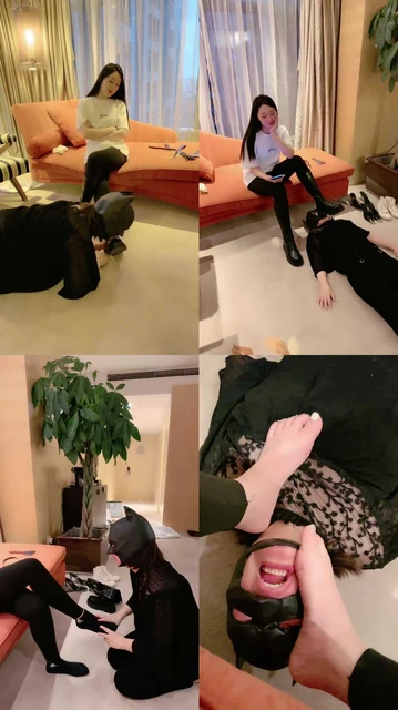 【上海赵丽颖】网红模特-长靴黑棉袜+圣水+骑马