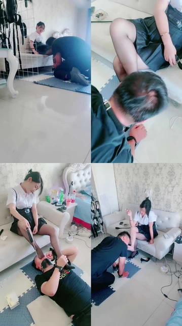 【薇主】手铐捆绑/耳光踩踏/高跟黑丝闻舔