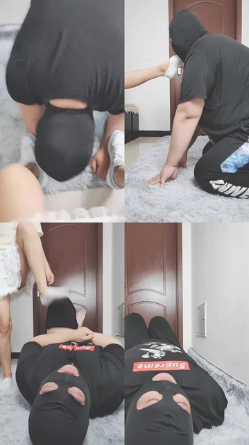 【萌宝儿】小白鞋全体重踩/脚喂食/船袜塞嘴/碾压狗爪