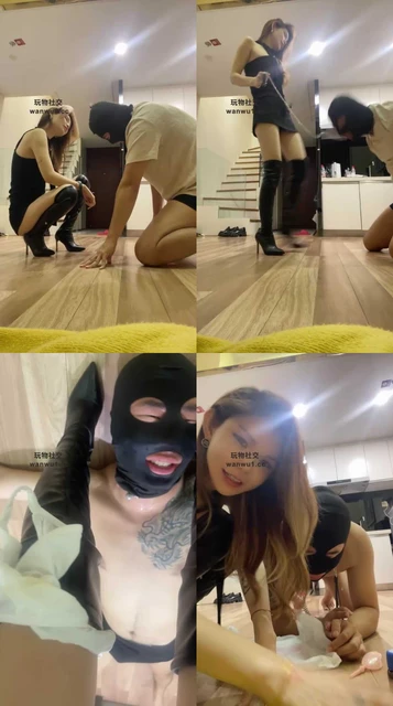 【欣妍大大】长靴高跟踩虐/狗链遛狗/骑马腿绞