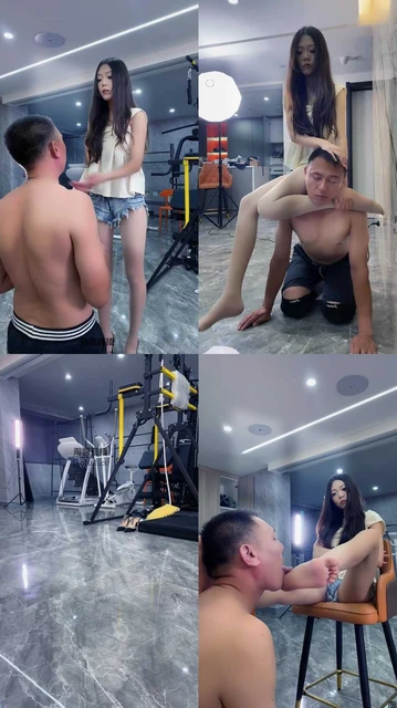 【麋鹿银儿】男奴被打到疼痛极限出现反骨反抗，鱼七超高技术pua哄骗继续重打全场