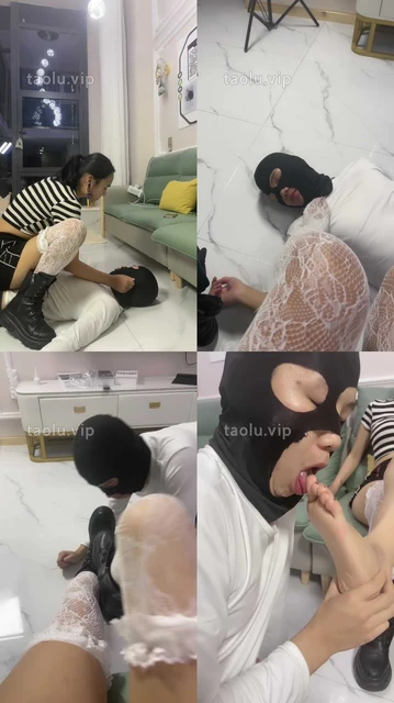 【阿昆】短靴白丝踩/舔拖鞋/圣水盛宴