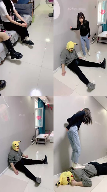 【精神小妹】3S学生重度踢打/踩踏/提档