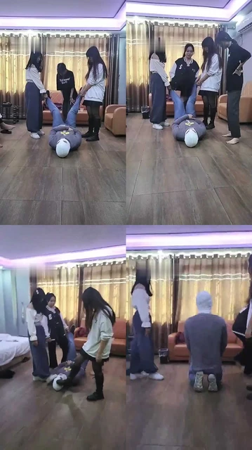 【德意户外男神】四个女神素人群殴调教【完整版】