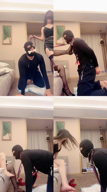 【不期而遇】闻原味丁字裤/牵引玩弄/带锁求虐