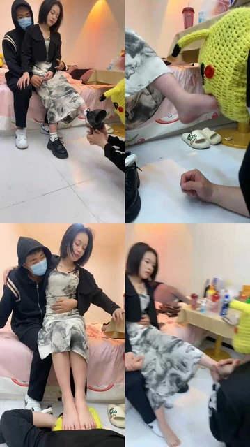 【精神小妹】情侣主-全体重踩踏/舔脏鞋白袜/骑脖转胯