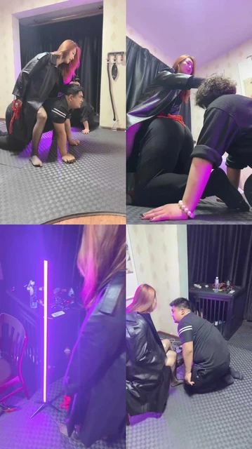 【尤野】黑丝美腿女神-玩虐父子奴【下】