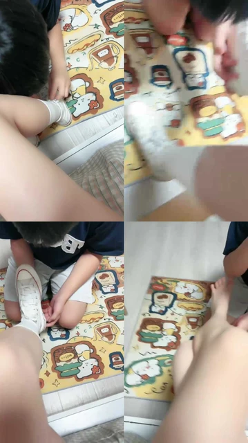 【supp】大学生S-帆布鞋白袜踩踏