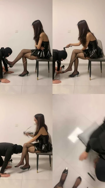 【于于鱼】狗链拴男友-强迫品尝黑丝高跟