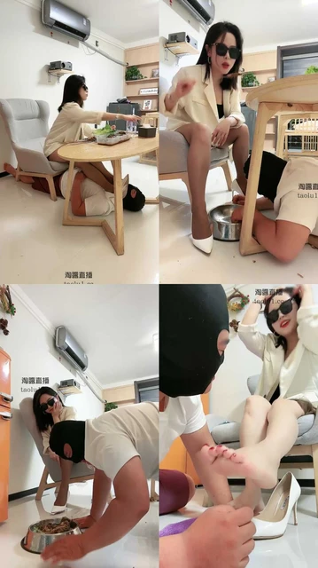 【辣吃多的辣姐s】脸当脚垫子高跟鞋当酒杯