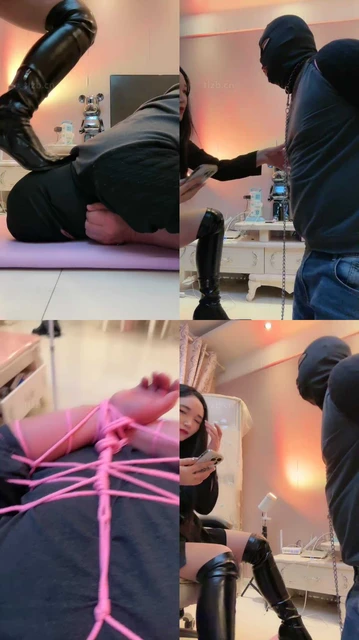 【傲雪】带锁束缚持续折磨-掐乳/夹狗舌