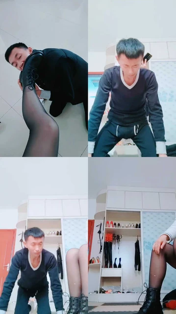 【魅影女神】短靴原味黑丝辱狗