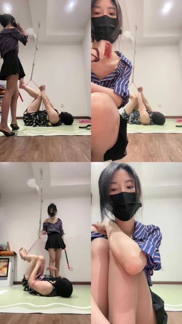 【周蜜】吊绑人形犬重度虐打