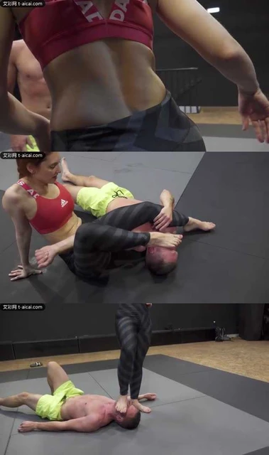 【欧美女王】当格斗演变为一场单方面的毒打!男选手狗头被女格斗家像球一样踩爆!