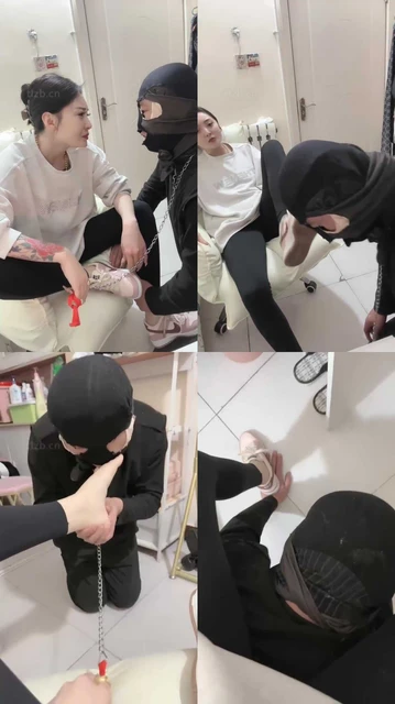 【小月牙】纹身女S-滴蜡/运动鞋踩虐/鞭打/脚喂食