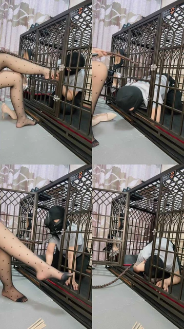 【小羊姐姐】囚禁狗笼/清理脏高跟/强制闻鞋/赏赐圣水