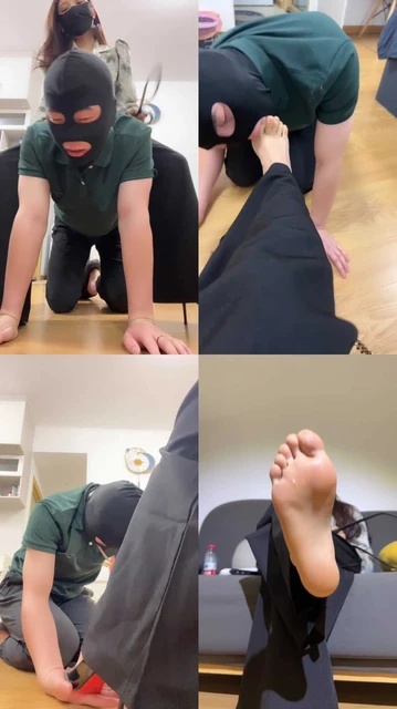 【鱼鹿鹿】鞭打耳光/跪舔高跟裸足/踩踏