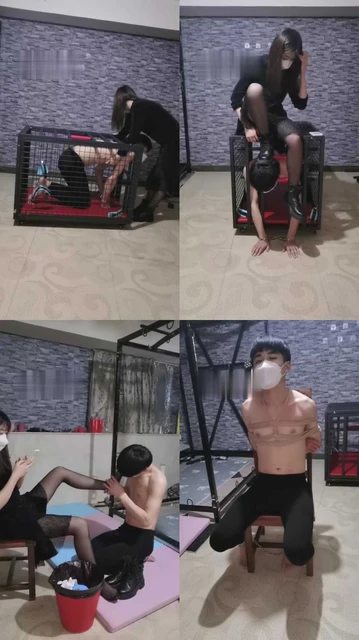 【夏夏绳缚】狗笼捆绑圈养