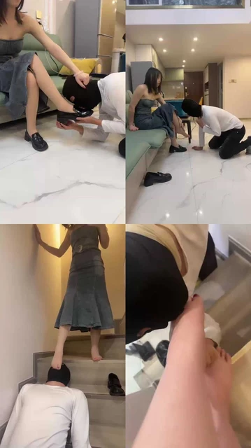 【阿昆】重度提档/皮鞋全体重踩踏/吃口水/楼梯间恋足