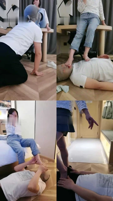 【君舞女王】夜跑后白棉袜羞辱狗