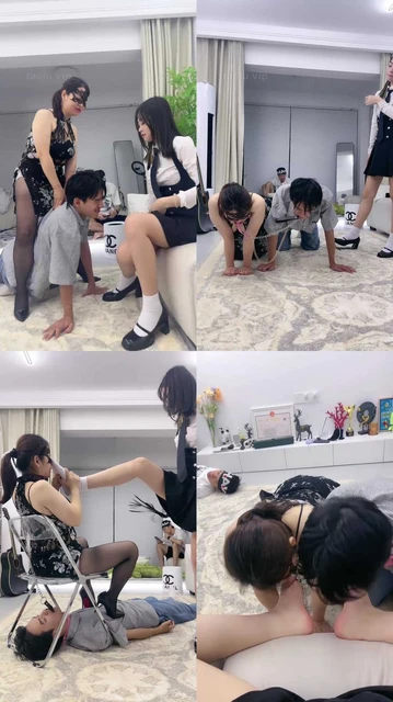 【狗哥】情侣奴/奴下奴-骑马/舔皮鞋白袜/插嘴/高跟踩乳