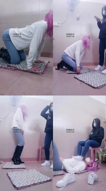 【奇了怪了】小白鞋踩虐变装骚母狗