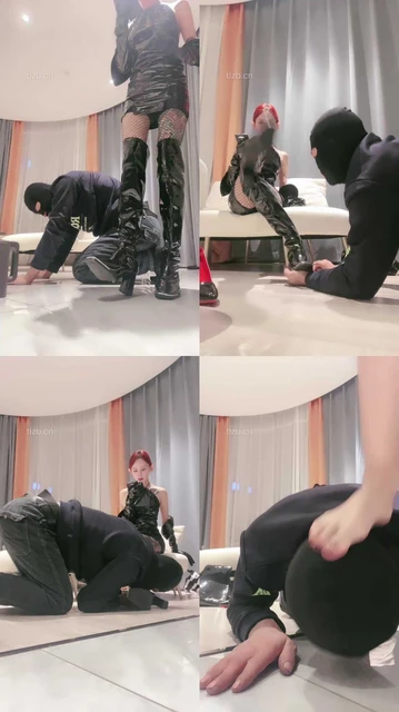 【秋秋】酒吧陪酒S-长靴高跟踩狗爪/人肉座椅/闻舔网袜白袜