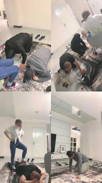 【quinn】一主三奴-命令除臭白棉袜清理脏鞋底【双视角版】