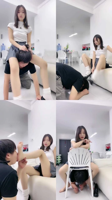 【CC.S】转胯骑马/舔白袜脏鞋底/桌底恋足舔