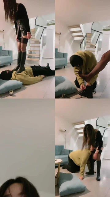 【晨颜】长靴黑丝碾压狗奴