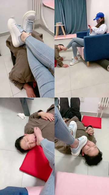 【晚晚公主】逛街后运动鞋+船袜气味羞辱