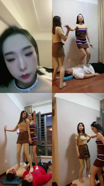 【麋鹿银儿】多素人女王全体重踩踏