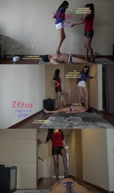 【小妮女主】双主性感高跟鞋践踏贱奴（被踩死都值了）
