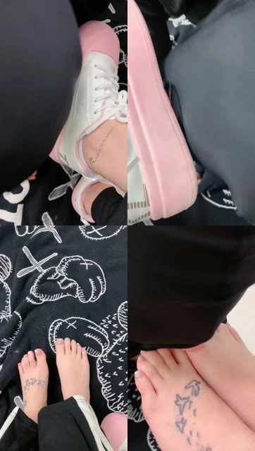 【小软sama】品尝粉色鞋白棉袜裸足/袜子塞嘴