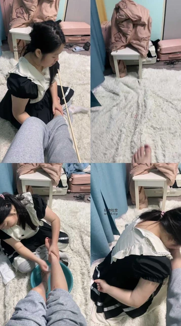 【白兔】体罚/藤条鞭打/舔玉足/伺候沐足