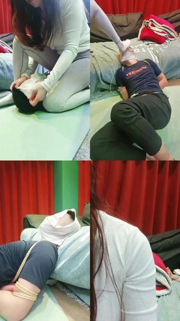 【咩祖】瑜伽裤S-强制闻棉袜/捆绑坐脸窒息