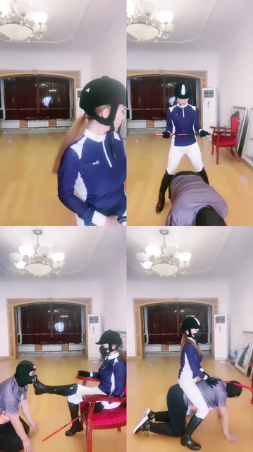 【魔鬼天使】马术女教练-骑马驯化奴隶/鞭打