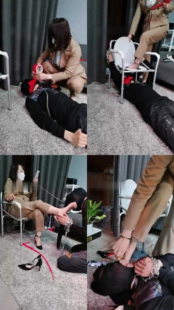 【乐爷】窒息贱奴深喉喝丝袜水