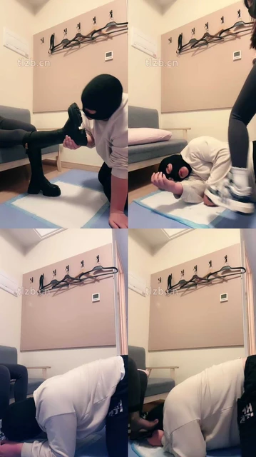 【不期而遇】长靴白袜运动鞋全体重踩踏