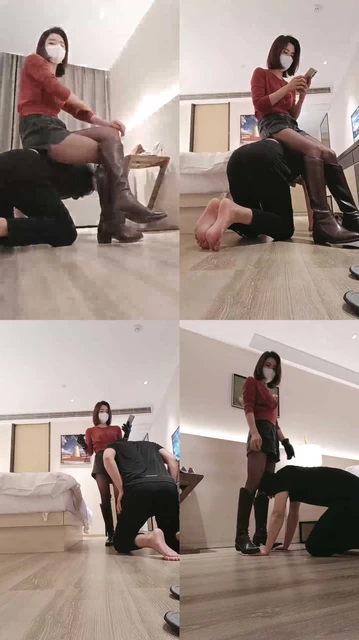 【芊兮殿下】长靴黑丝御姐脚下辱