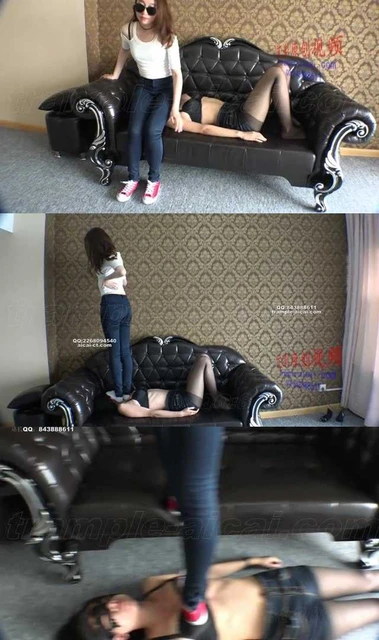 【小妮女主】白袜帆布鞋虐踩坐骑女