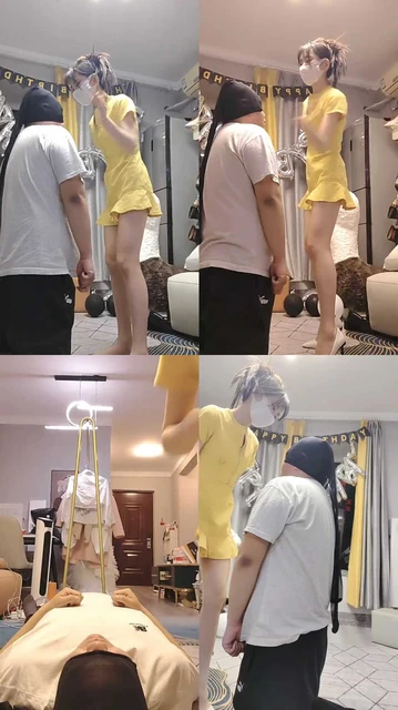 【丫丫啊】裸足狂舔/下跪狂抽连环耳光