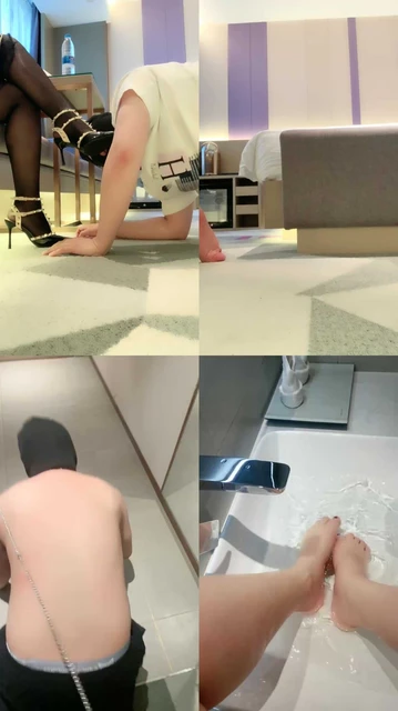 【姜果果】跪舔铆钉高跟黑丝/鞭打/滴蜡/喝袜子泡水